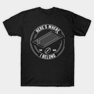 Here's Where I Belong, Football Team Players Field Logo T-Shirt